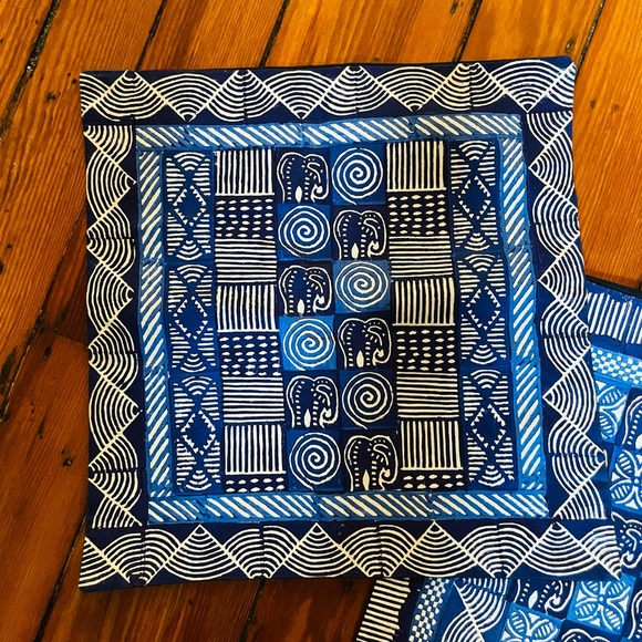 Blue Elephant Pillow Covers - Picture 3 of 4